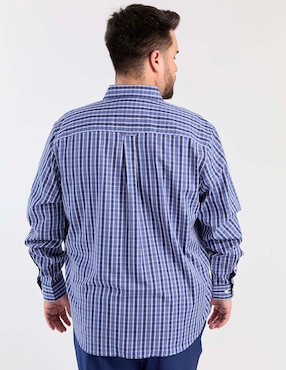 Camisa casual Weekend Plus de algodón manga larga para hombre