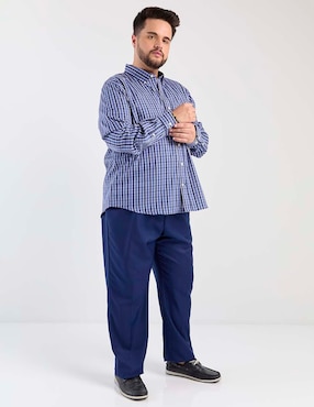Camisa casual Weekend Plus de algodón manga larga para hombre
