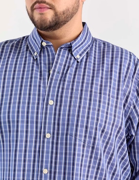 Camisa casual Weekend Plus de algodón manga larga para hombre