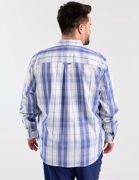 Camisa casual Weekend Plus de algodón manga larga para hombre