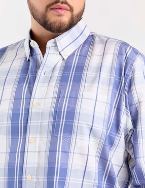 Camisa casual Weekend Plus de algodón manga larga para hombre