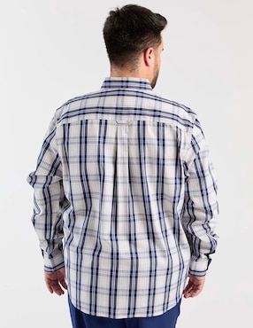 Camisa casual Weekend Plus de algodón manga larga para hombre