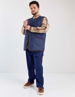 Camisa casual Weekend Plus de algodón manga larga para hombre