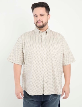 Camisa casual Weekend Plus de algodón manga corta para hombre