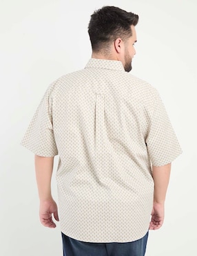 Camisa casual Weekend Plus de algodón manga corta para hombre