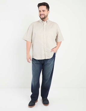 Camisa casual Weekend Plus de algodón manga corta para hombre
