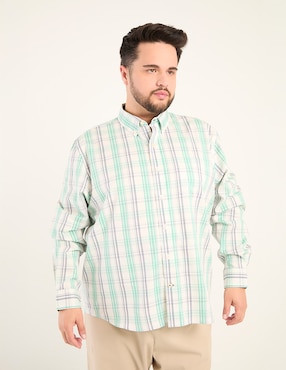 Camisa casual Weekend Plus manga larga para hombre