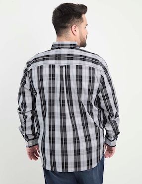 Camisa casual Weekend Plus de algodón manga larga para hombre
