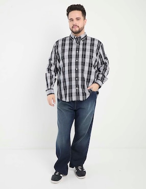 Camisa casual Weekend Plus de algodón manga larga para hombre