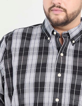 Camisa casual Weekend Plus de algodón manga larga para hombre