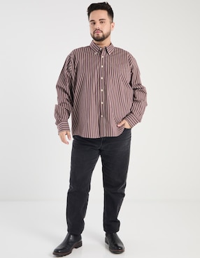 Camisa casual Weekend Plus manga larga para hombre