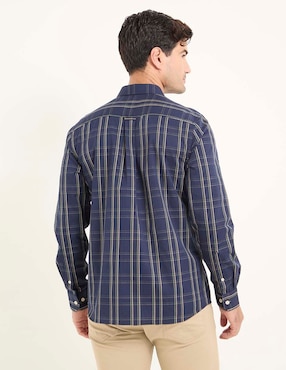 Camisa casual Weekend Plus de algodón manga larga para hombre