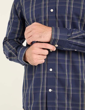 Camisa casual Weekend Plus de algodón manga larga para hombre