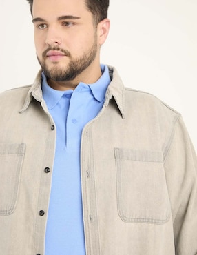 Sobrecamisa casual Weekend Plus de mezclilla manga larga para hombre