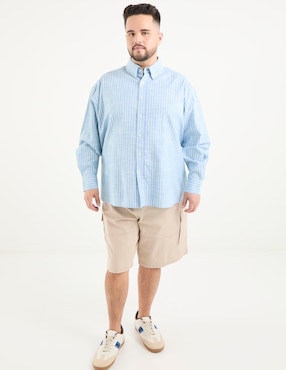 Camisa casual Weekend Plus manga larga para hombre