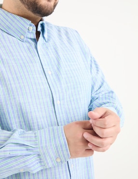 Camisa casual Weekend Plus manga larga para hombre