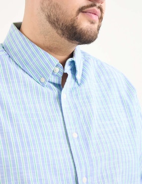 Camisa casual Weekend Plus manga larga para hombre