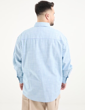 Camisa casual Weekend Plus manga larga para hombre