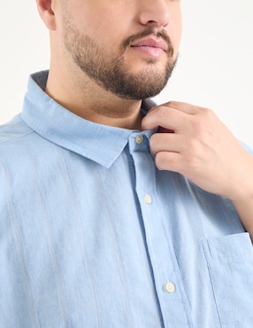 Camisa casual Weekend Plus manga larga para hombre