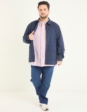 Camisa casual Weekend Plus de algodón manga larga para hombre