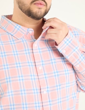 Camisa casual Weekend Plus de algodón manga larga para hombre