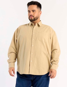 Camisa casual Weekend Plus manga larga para hombre
