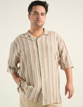 Camisa casual Weekend Plus manga 3/4 para hombre