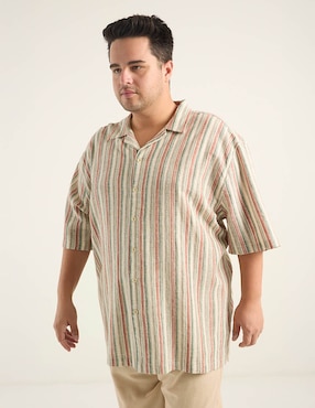 Camisa casual Weekend Plus manga 3/4 para hombre