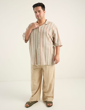 Camisa casual Weekend Plus manga 3/4 para hombre