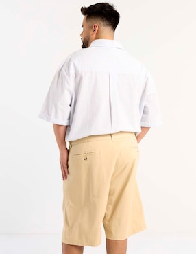 Camisa casual Weekend Plus de algodón manga corta para hombre