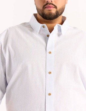 Camisa casual Weekend Plus de algodón manga corta para hombre