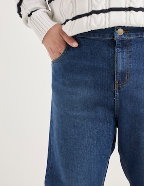 Jeans straight Weekend Plus lavado medio para hombre