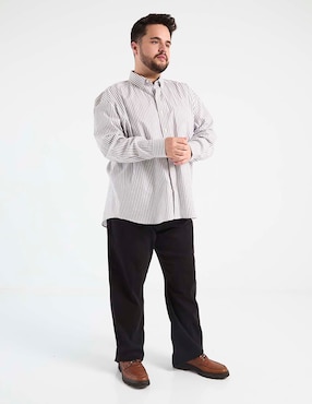 Camisa casual Weekend Plus de algodón manga larga para hombre