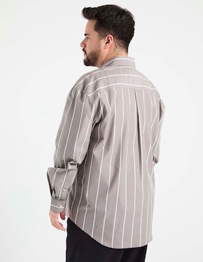 Camisa casual Weekend Plus de algodón manga larga para hombre