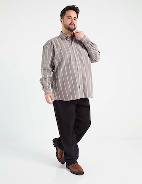 Camisa casual Weekend Plus de algodón manga larga para hombre