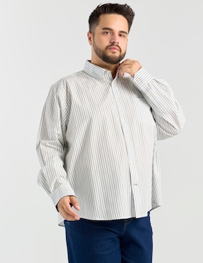 Camisa casual Weekend Plus de algodón manga larga para hombre