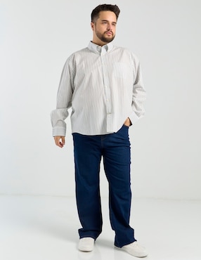 Camisa casual Weekend Plus de algodón manga larga para hombre