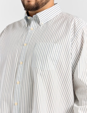 Camisa casual Weekend Plus de algodón manga larga para hombre