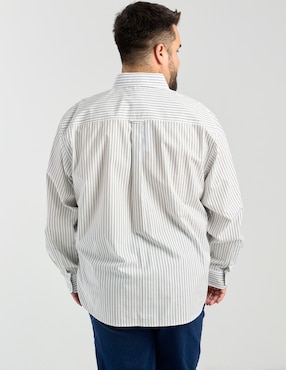 Camisa casual Weekend Plus de algodón manga larga para hombre