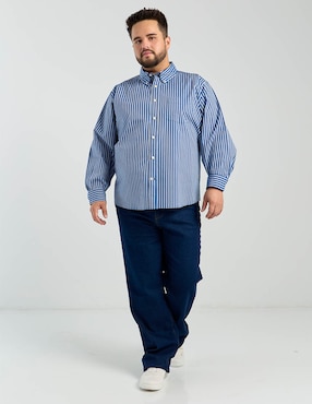 Camisa casual Weekend Plus de algodón manga larga para hombre