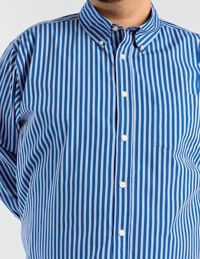 Camisa casual Weekend Plus de algodón manga larga para hombre