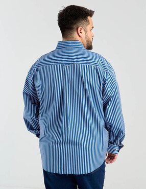 Camisa casual Weekend Plus de algodón manga larga para hombre