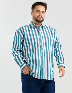 Camisa casual Weekend Plus manga larga para hombre