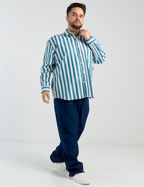 Camisa casual Weekend Plus manga larga para hombre