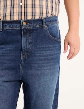 Jeans straight Weekend Plus lavado whisker para hombre