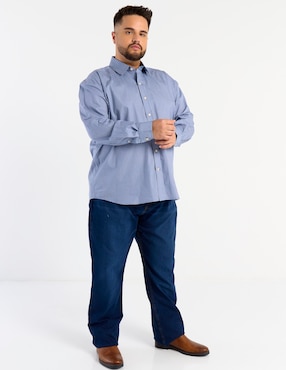 Camisa business casual Weekend Plus manga larga para hombre