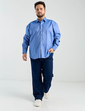Camisa casual Weekend Plus de algodón manga larga para hombre