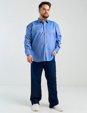 Camisa casual Weekend Plus de algodón manga larga para hombre