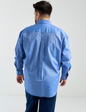 Camisa casual Weekend Plus de algodón manga larga para hombre