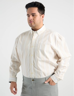 Camisa casual Weekend Plus manga larga para hombre